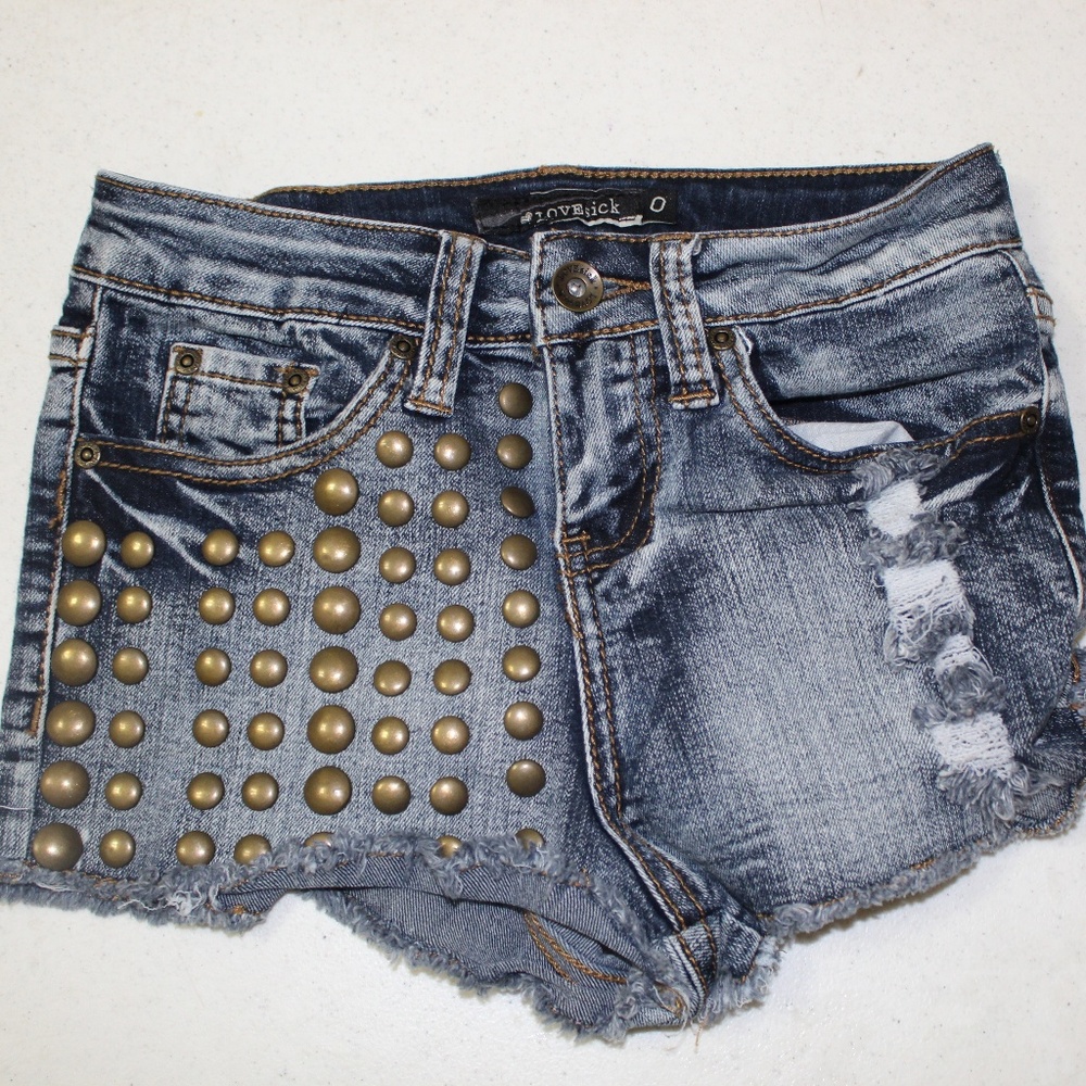 Lovesick Studded Short Shorts